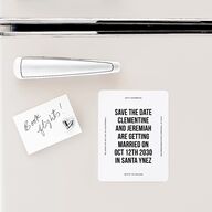 Bold Modern Announcement Save The Date Magnets Pure White Magnet Paper