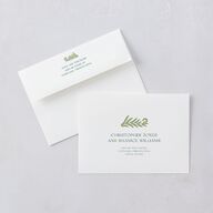 Woodland Whimsy Save the Date Cards Hunter Green Signature smooth Blank No Standard