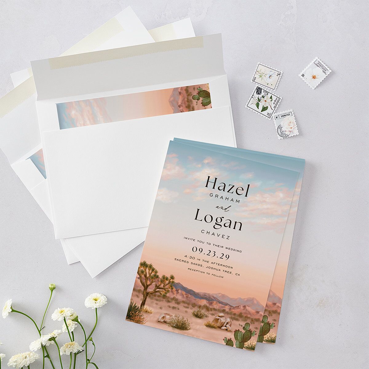 Desert Cactus Wedding Invitations — view 4