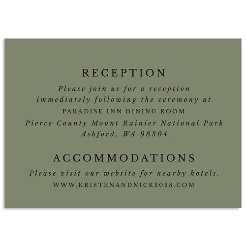 Eucalyptus Frame Wedding Enclosure Cards Midnight Signature Standard