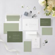 Botanical Monogram Wedding Invitations Dark Camo Signature Blank No Standard