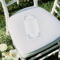 Porcelain Blue Floral Watercolor Wedding Programs Cornflower Signature