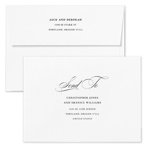 Gilded Wreath Save The Date Card Envelopes Kraft Licorice Return Address Signature Standard