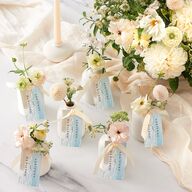 Beach Monogram Favor Gift Tags Baby Blue Signature
