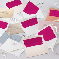 Blooming Dahlias Save The Date Cards Hot Pink Signature smooth Blank No Standard