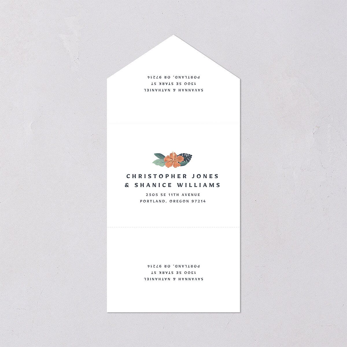 Vintage Island All-in-One Wedding Invitations — view 2