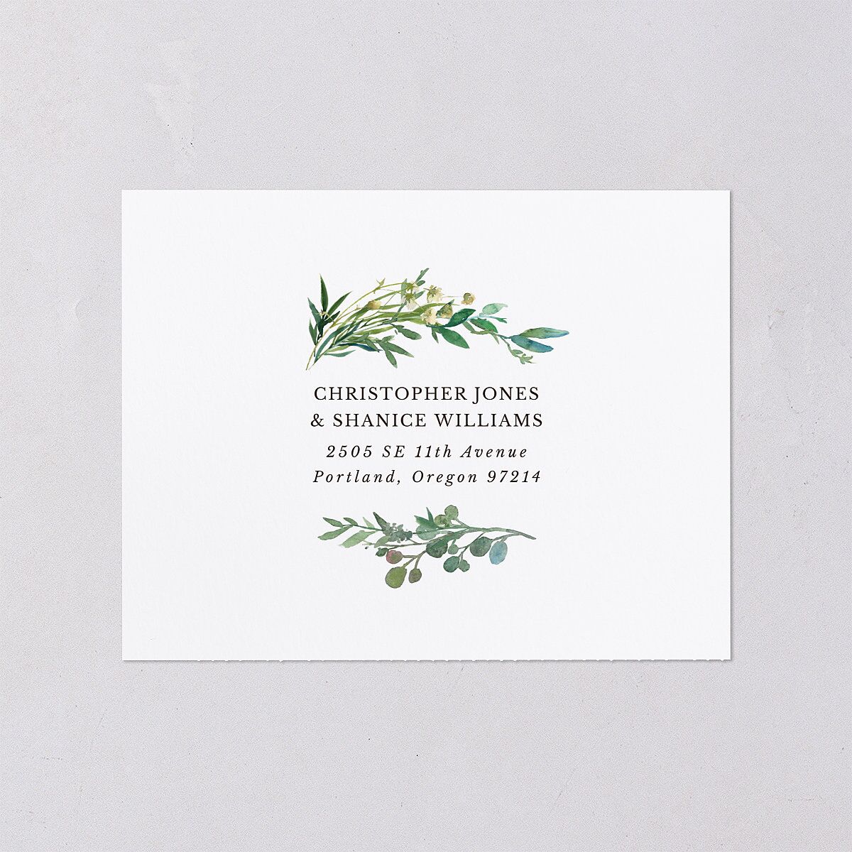 Leafy Hoops All-in-One Wedding Invitations — view 5