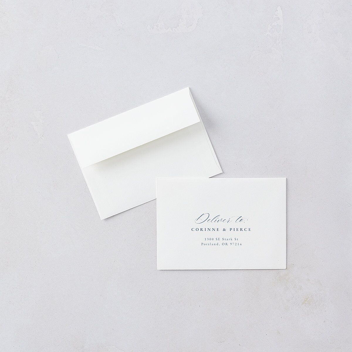 Minimal Icon Wedding Response Cards Regency Blue Signature Standard