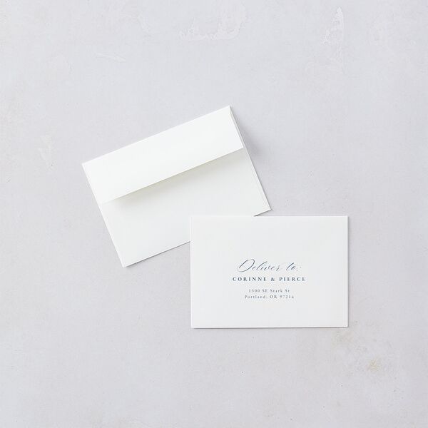 Minimal Icon Wedding Response Cards Regency Blue Signature Standard