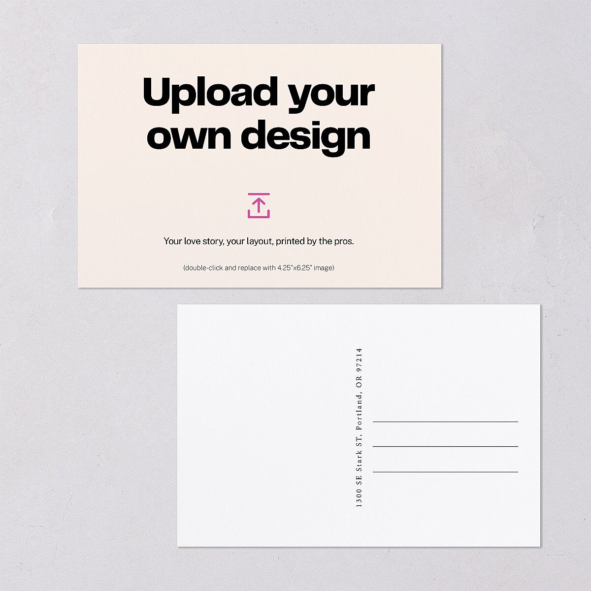 Upload Your Own Design Landscape Save The Date Postcards Pure White