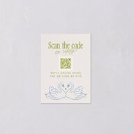 Modern Delicate Bows QR Code RSVP Cards Peridot Signature Standard
