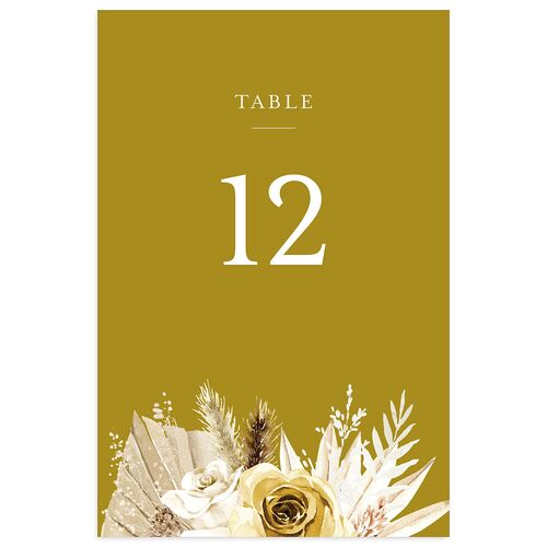 Western Floral Table Numbers Umber Signature
