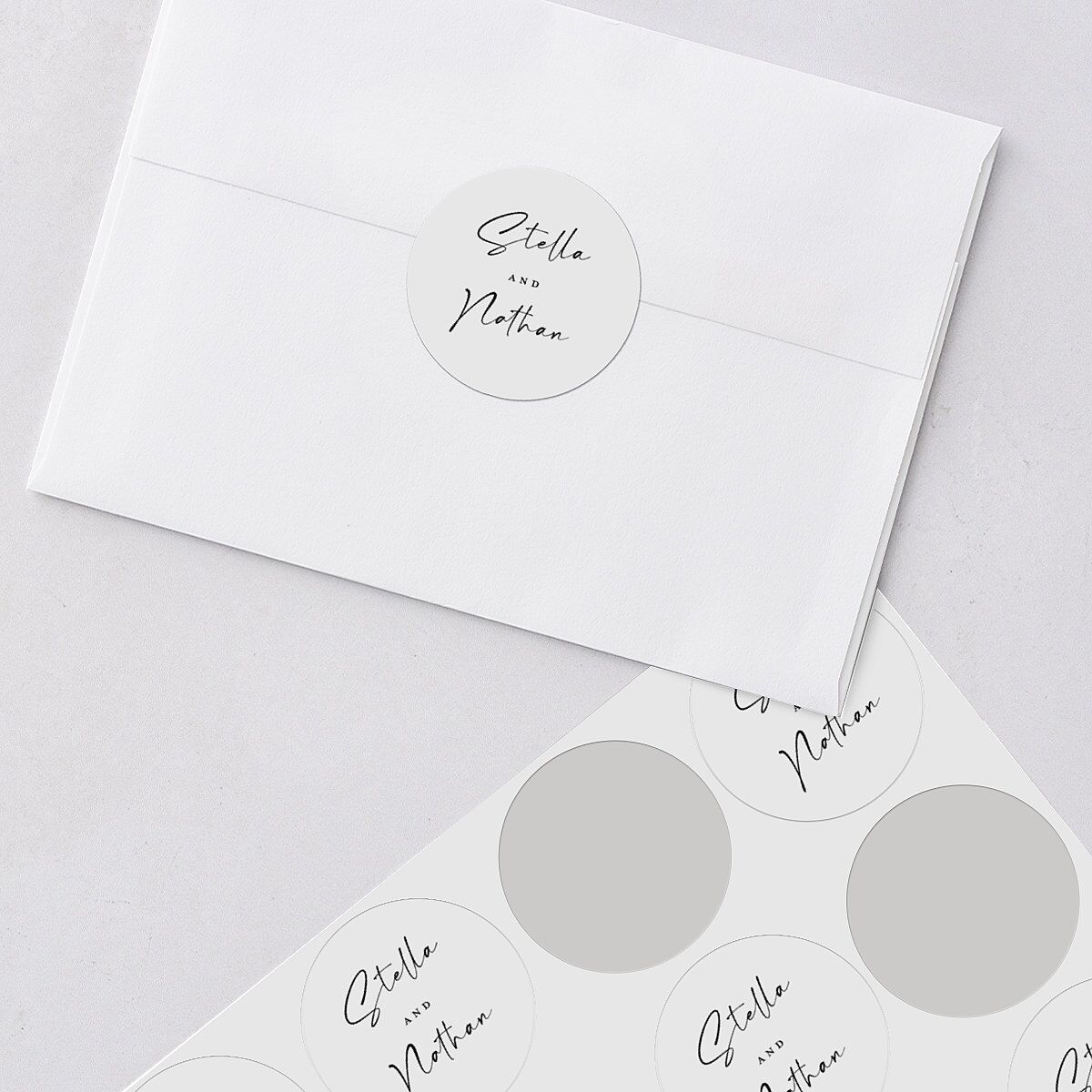 Floral Arc Wedding Stickers Shell Pink Sticker