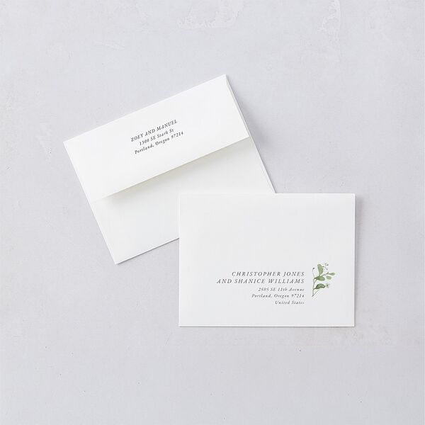 Curved Garland Save The Date Magnets Pure White Magnet Paper