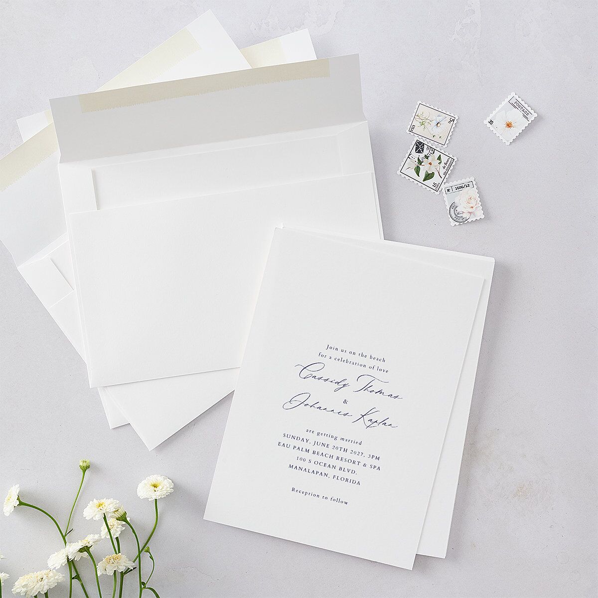 Classic Shell Wedding Invitations — view 4