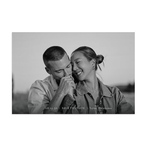 Minimal Leaves Save The Date Postcards Bisque
