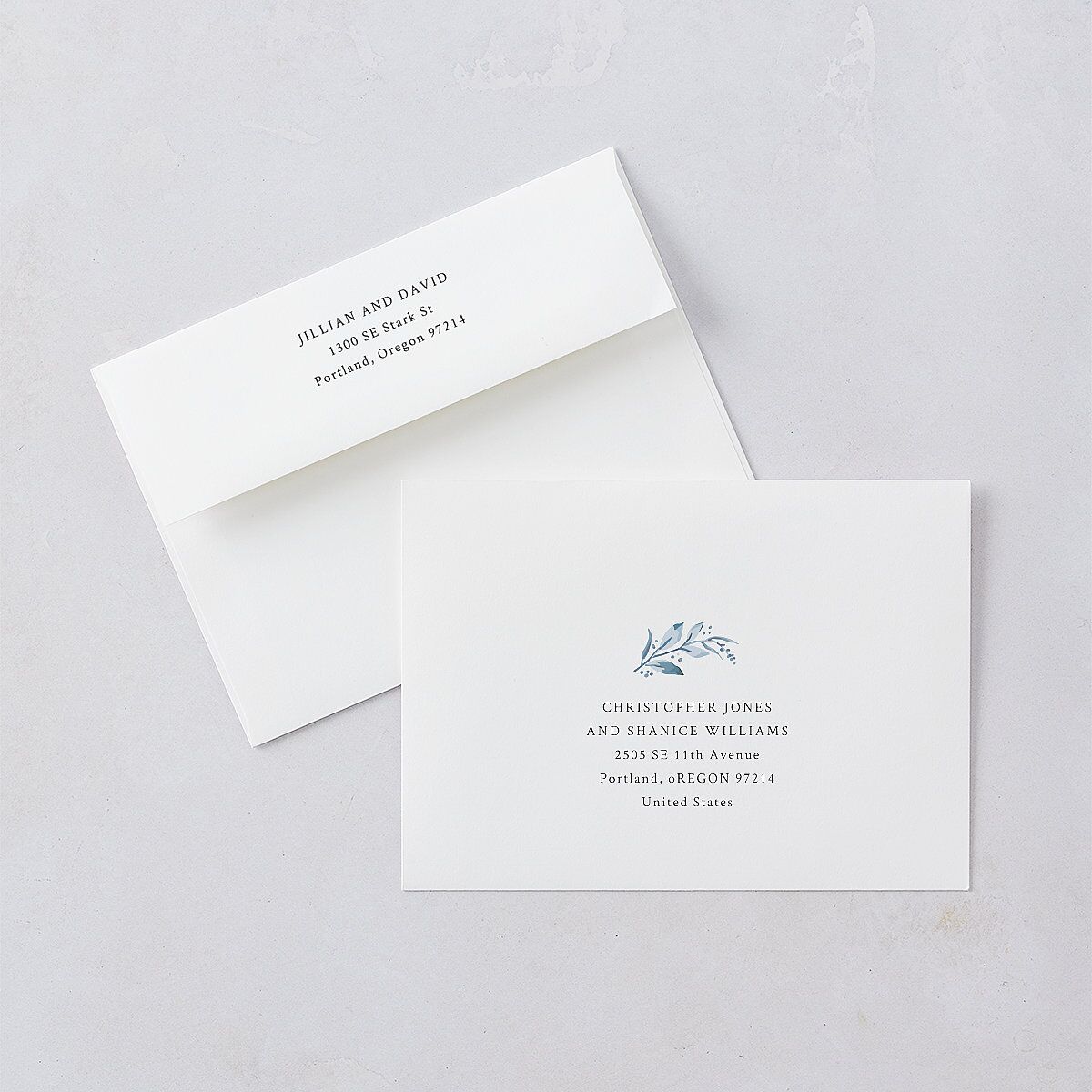 Classic Greenery Wedding Invitations Ocean Signature Blank No Standard