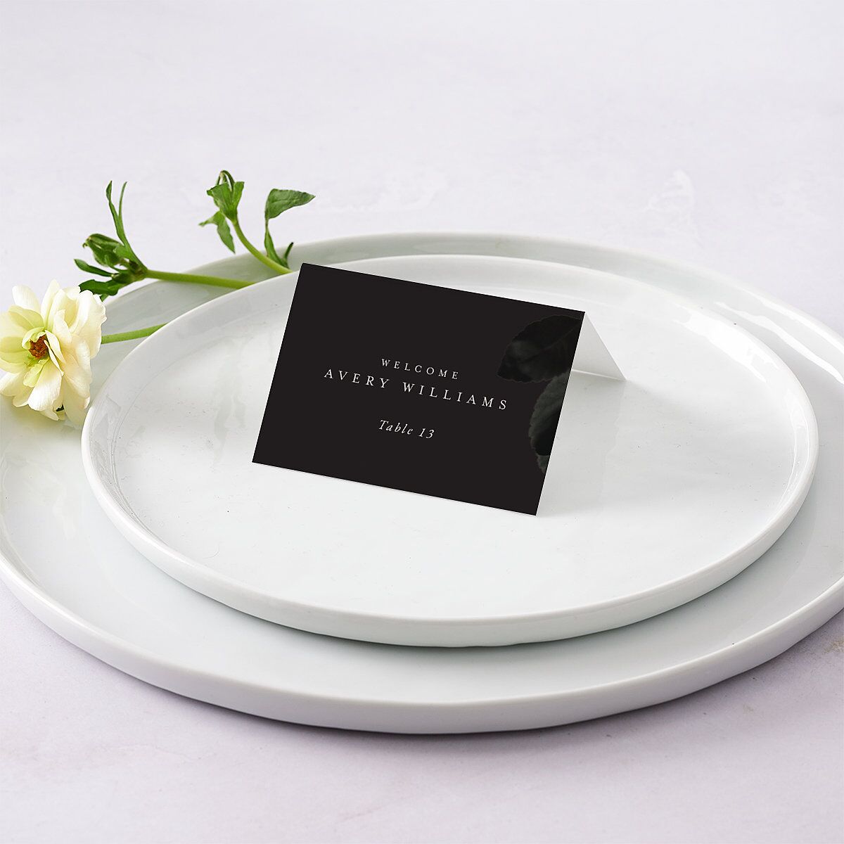 Vintage Gothic Place Cards Licorice Signature