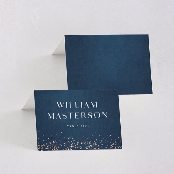 Sparkling Romance Place Cards Moody Blue Signature