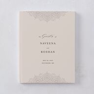 Indian Gilded Adornment Wedding Guest Book Sand