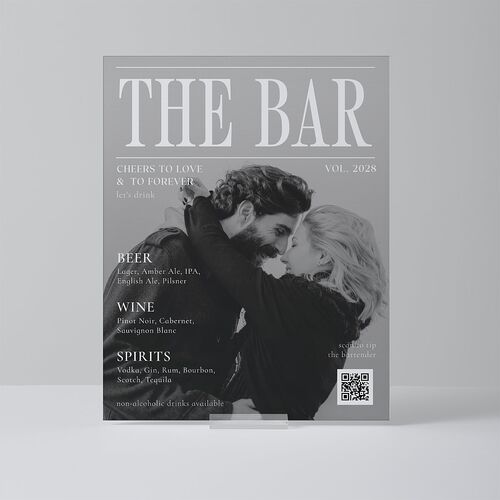Magazine Cover Standard Bar Tabletop Sign Small Licorice Standard Outdoor Corrugated S Tabletop Bar