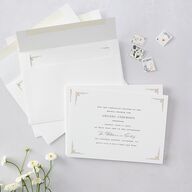 Church Cross Bridal Shower Invitations Pure White Signature Blank Standard
