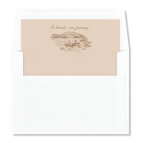 Elegant Italian Toile Envelope Liners Mocha Standard