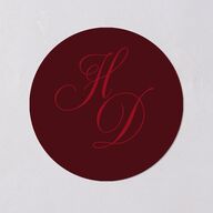 Holiday Eclectic Wavy Frame Holiday Stickers Ruby Circle