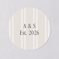 Timeless Happy Holiday Photo Holiday Stickers Pure White Circle