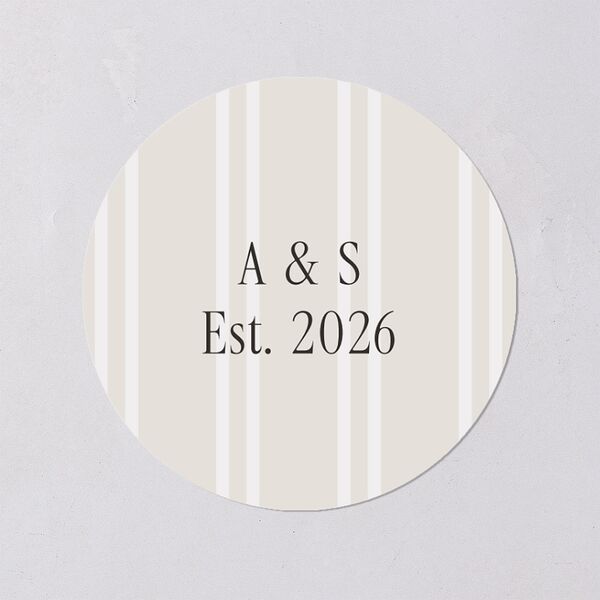 Timeless Happy Holiday Photo Holiday Stickers Pure White Circle