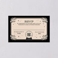 Halloween Tarot Skeletons All-in-One Wedding Invitations Midnight Signature Light Both Recipient and Return Addresses No