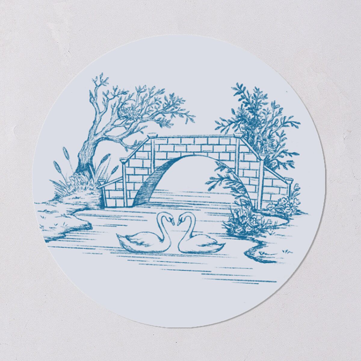 Elegant Antique Toile Frame Wedding Stickers by Bridgerton — view 4