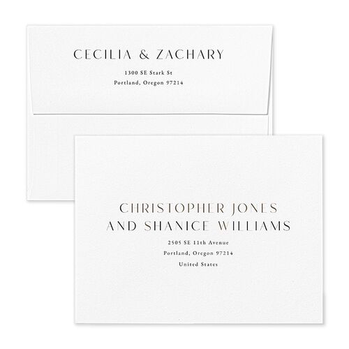Simple Modern Monogram Thank You Card Envelopes Terracotta Charcoal Return Address Signature Standard