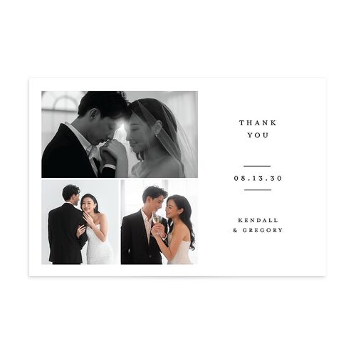 Classic Picture Series Thank You Postcards Pure White