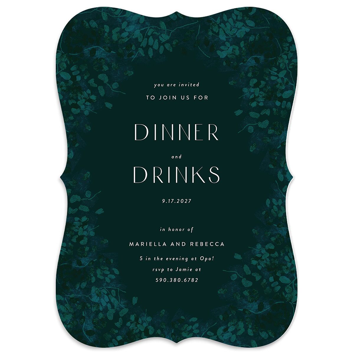 Moonlit Garden Rehearsal Dinner Invitations