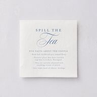 Vintage Florals Bridal Shower Cocktail Napkins Regency Blue Napkin Uncoined