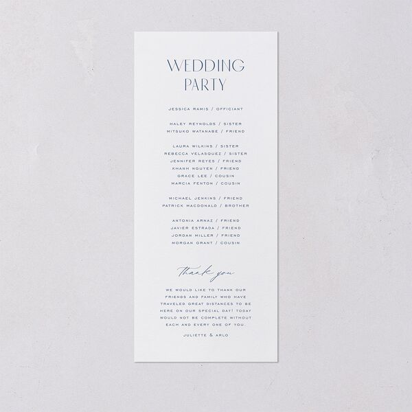 Eternal Devotion Wedding Programs Garnet Signature