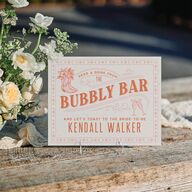 Boots and Bubbly Western I Do BBQ Bridal Shower Standard Bar Tabletop Sign Small Soft Peach Standard Indoor Foam Core S Tabletop Bar