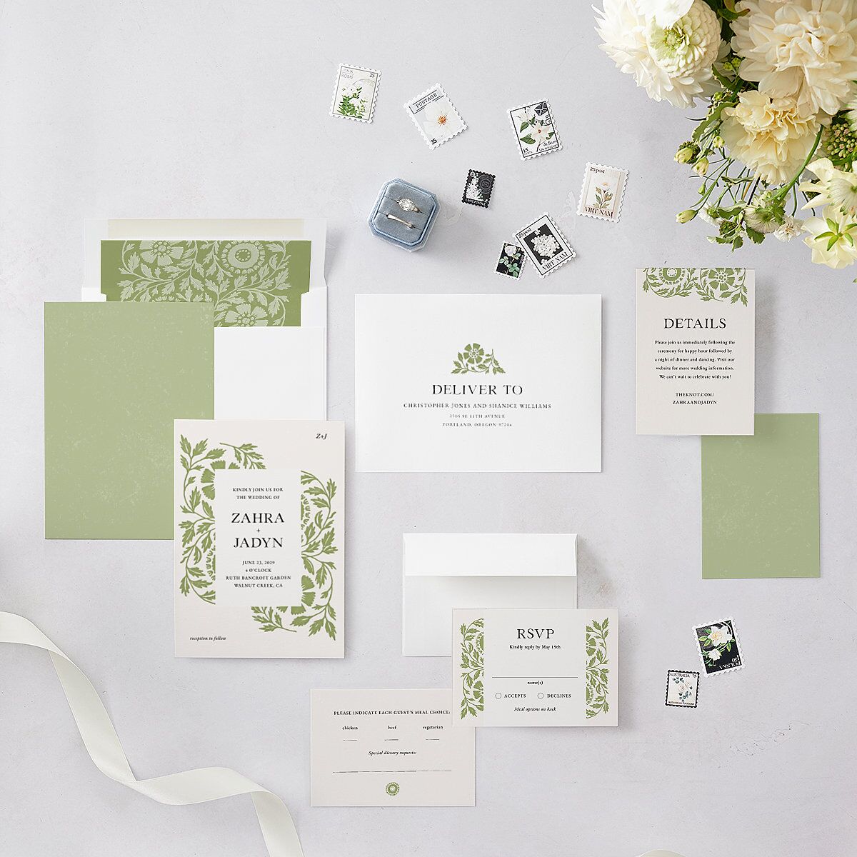 Block Print Wedding Invitations — view 5
