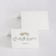 Floral Arc Place Cards Shell Pink Signature