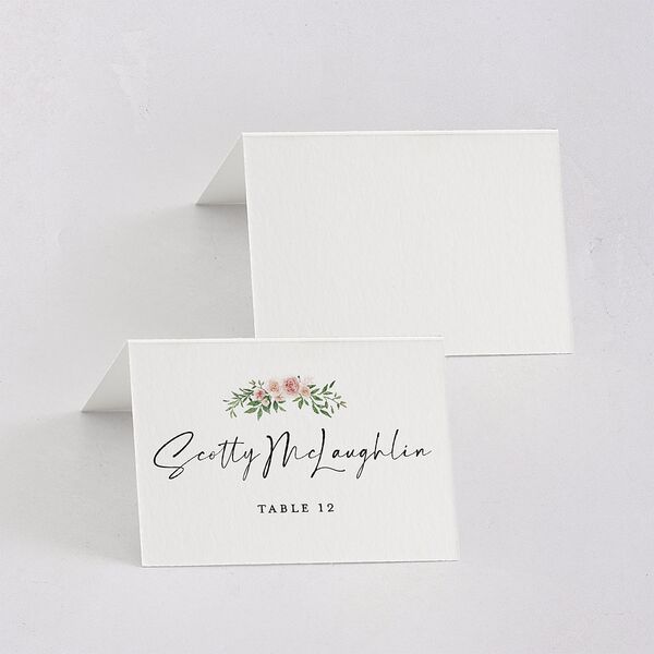 Floral Arc Place Cards Shell Pink Signature