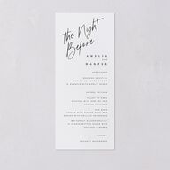 The Night Before You Are Mine Photo Menus Pure White Signature