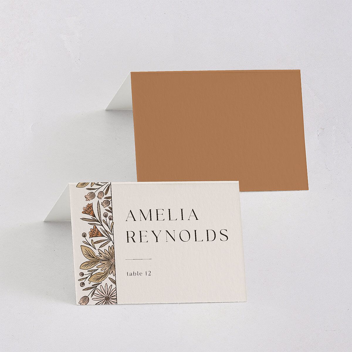 Timeless Wildflowers Place Cards Terracotta Signature