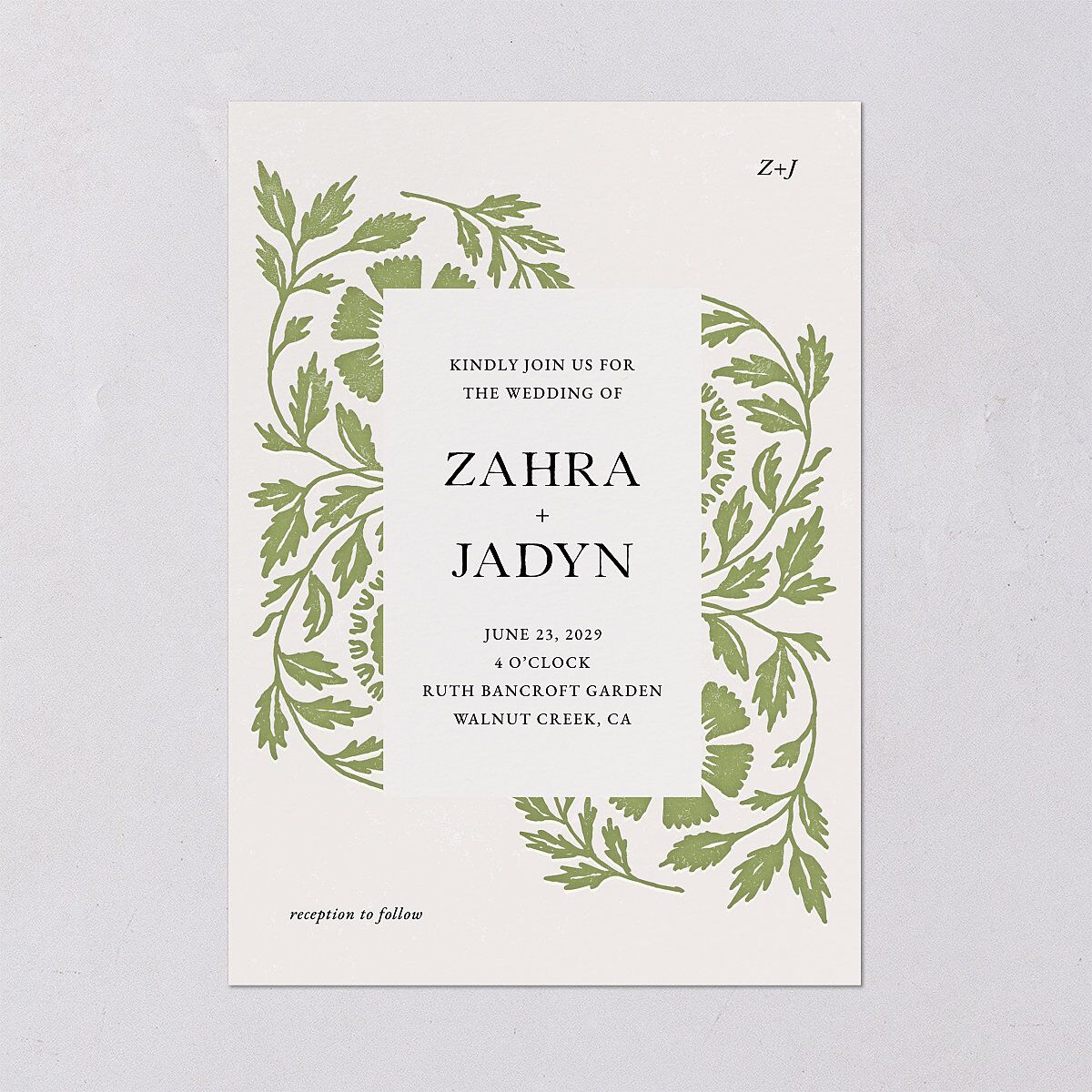 Block Print Wedding Invitations — view 2