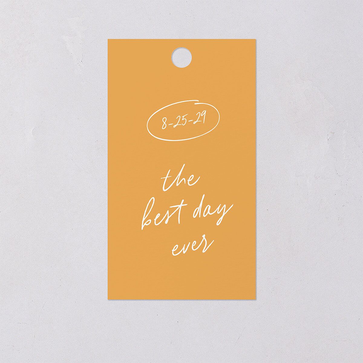 Sunny Day Modern Script Favor Gift Tags Pure White Signature
