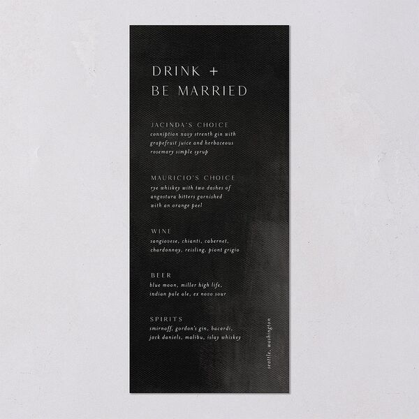 Modern Canvas Menus Midnight Signature