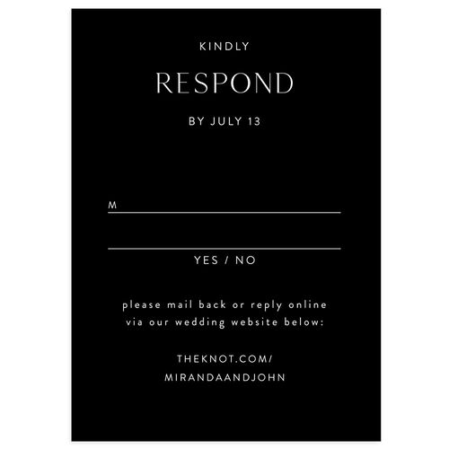 Window Gallery Wedding Response Cards Midnight Signature Standard