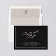 Vintage Script Envelope Liners Midnight Standard