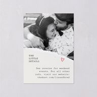DIY Crafty Photo Wedding Event Detail Cards Ruby Signature Standard