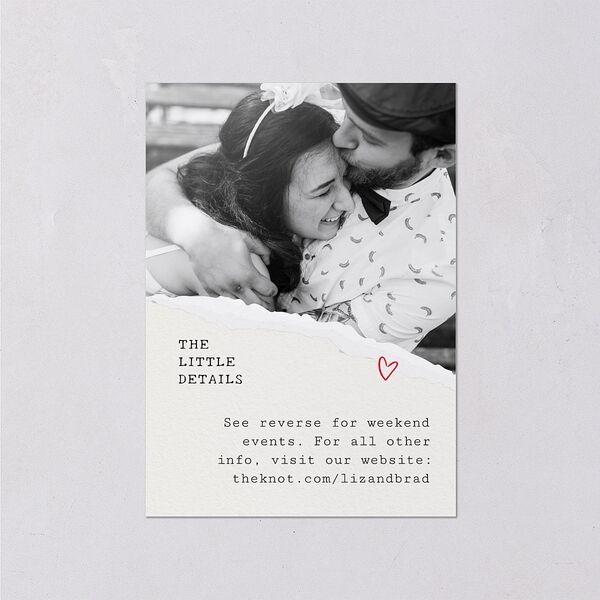 DIY Crafty Photo Wedding Event Detail Cards Ruby Signature Standard